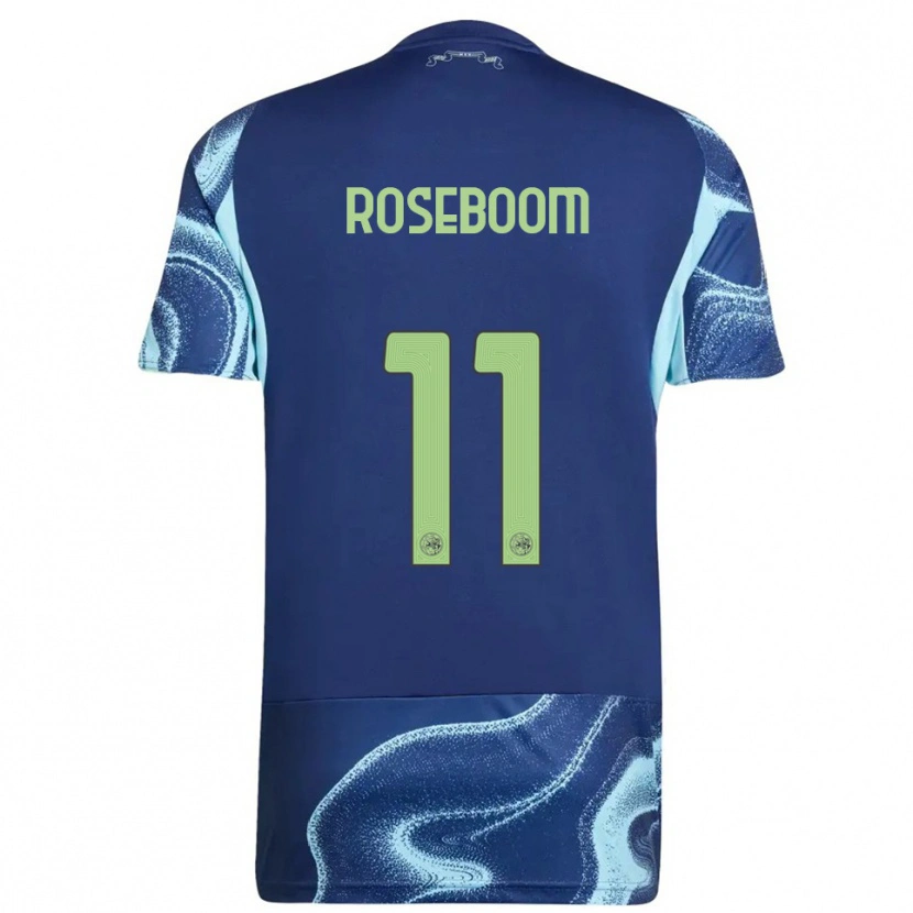 DanxenキッズYouri Roseboom#11ネイビー スカイブルーアウェイシャツ2025/26ジャージーユニフォーム