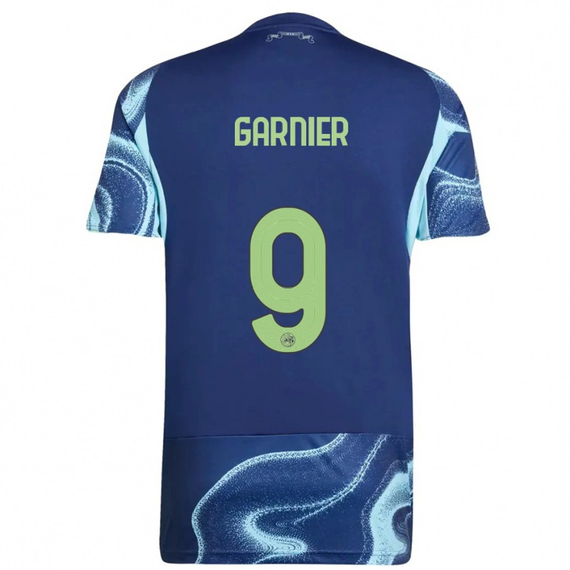 DanxenキッズRoméo Garnier#9ネイビー スカイブルーアウェイシャツ2025/26ジャージーユニフォーム
