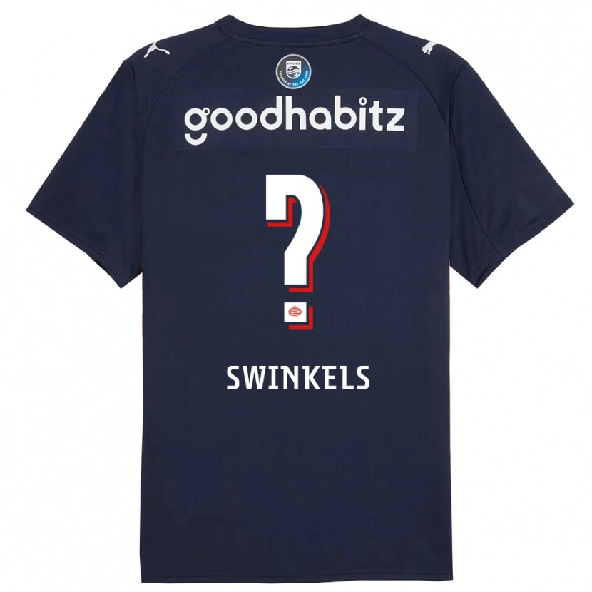 DanxenキッズMichal Swinkels#0ネイビー ホワイトアウェイシャツ2025/26ジャージーユニフォーム