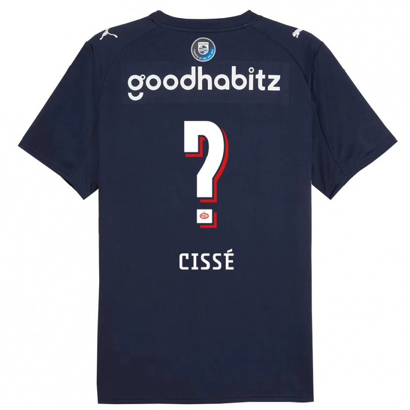 DanxenキッズAlseny Cissé#0ネイビー ホワイトアウェイシャツ2025/26ジャージーユニフォーム