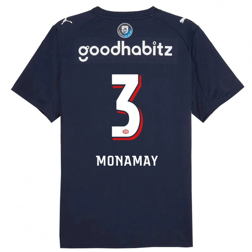 DanxenキッズMadi Monamay#3ネイビー ホワイトアウェイシャツ2025/26ジャージーユニフォーム