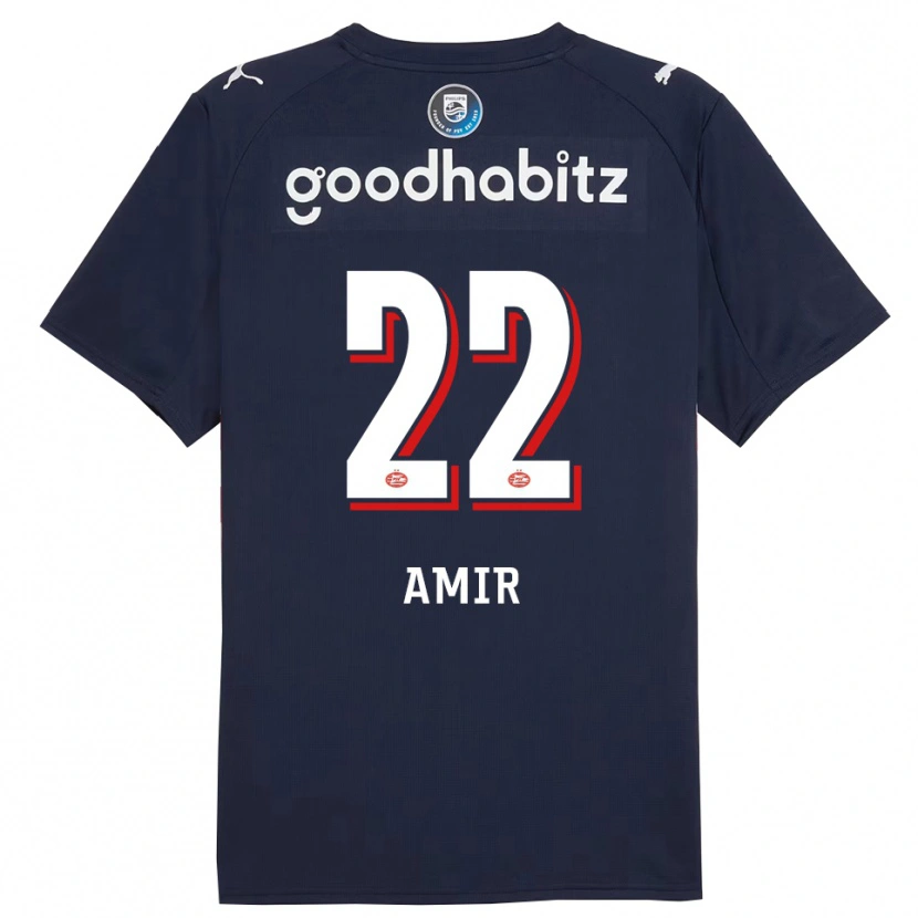 DanxenキッズAmir Al-Anany#22ネイビー ホワイトアウェイシャツ2025/26ジャージーユニフォーム