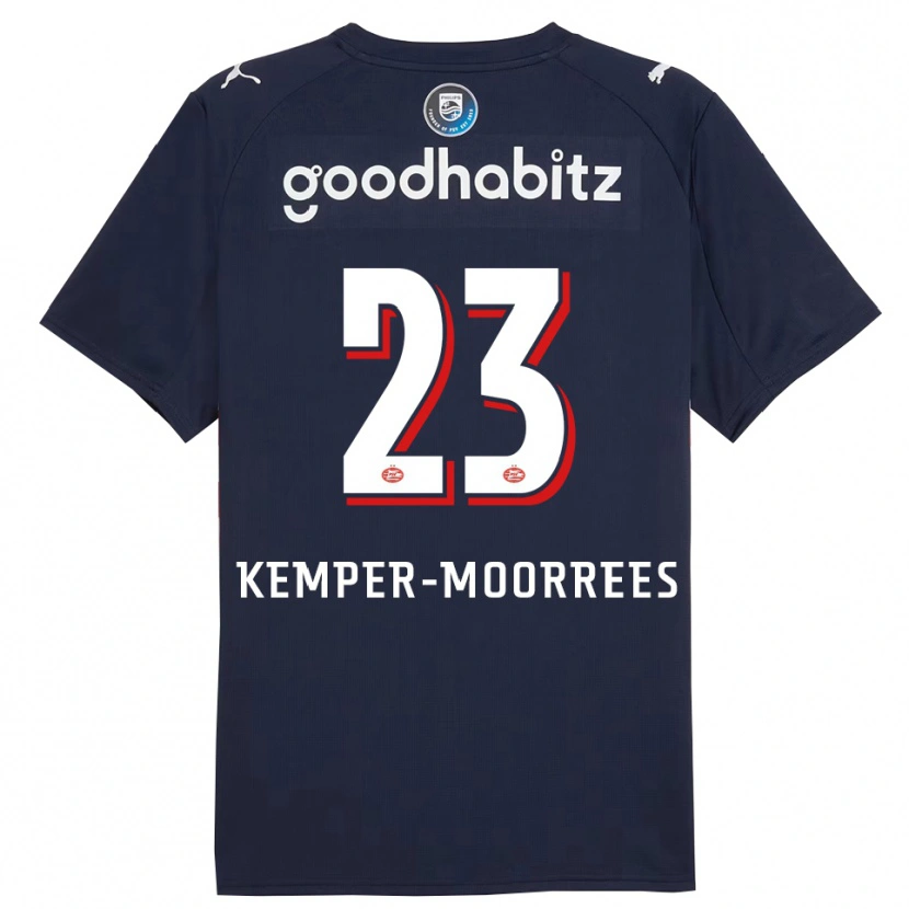 DanxenキッズMyrthe Kemper-Moorrees#23ネイビー ホワイトアウェイシャツ2025/26ジャージーユニフォーム