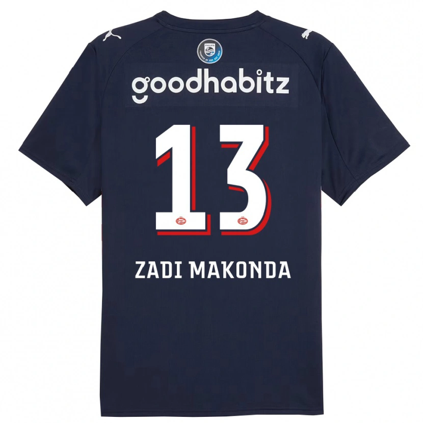 DanxenキッズDavid Zadi Makonda#13ネイビー ホワイトアウェイシャツ2025/26ジャージーユニフォーム