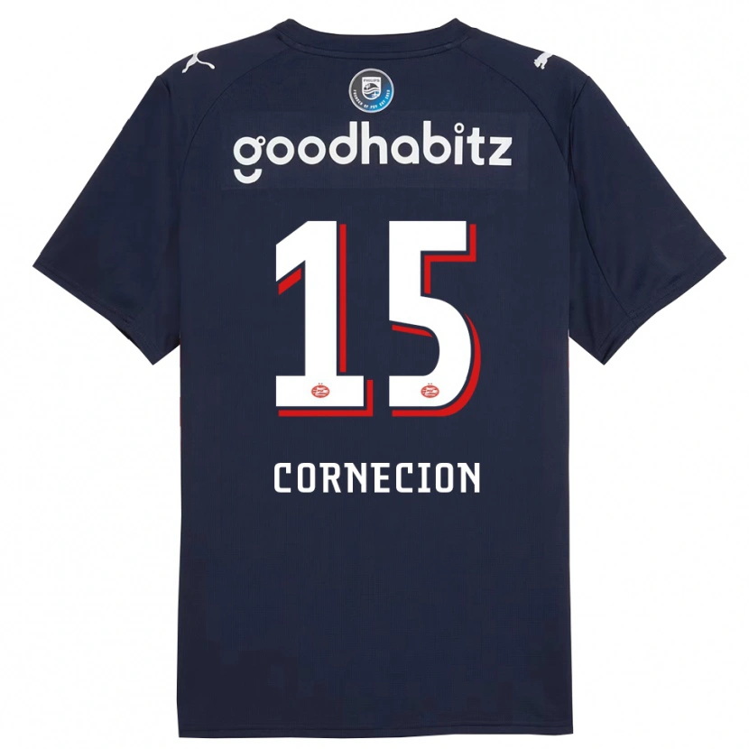 DanxenキッズShuryjano Cornecion#15ネイビー ホワイトアウェイシャツ2025/26ジャージーユニフォーム