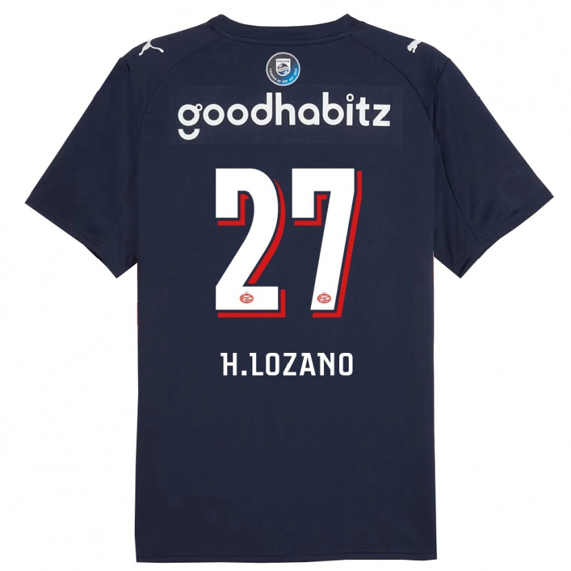 Danxenキッズイルビング・ロサノ#27ネイビー ホワイトアウェイシャツ2025/26ジャージーユニフォーム