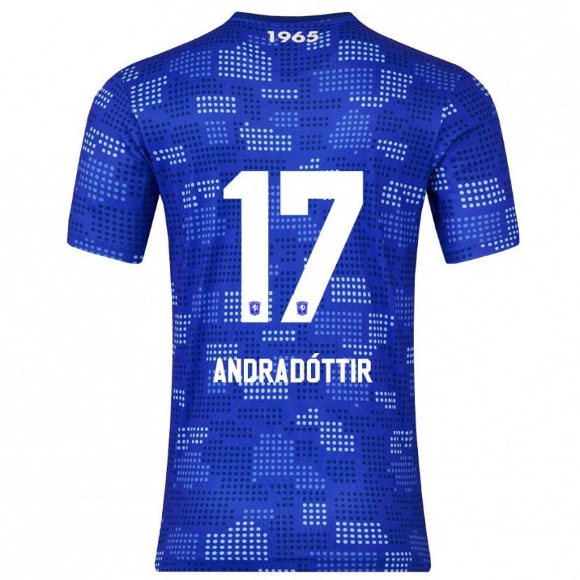 DanxenキッズAmanda Andradóttir#17ブルー スカイブルーアウェイシャツ2025/26ジャージーユニフォーム