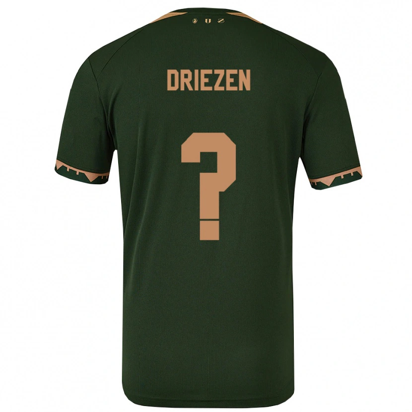 DanxenキッズMichel Driezen#0グリーン ゴールドアウェイシャツ2025/26ジャージーユニフォーム