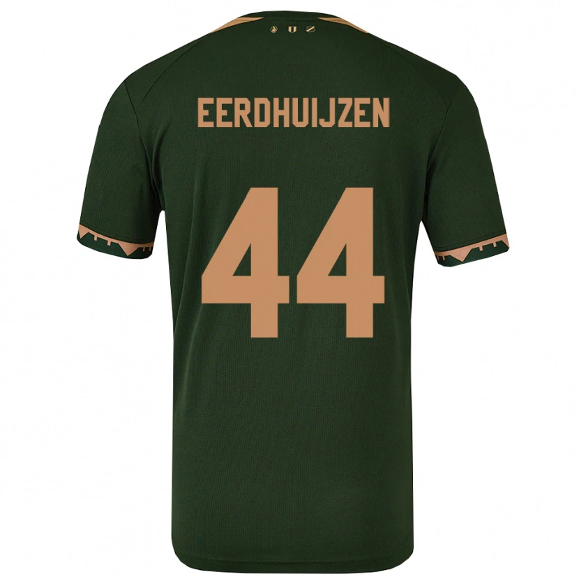 DanxenキッズMike Eerdhuijzen#44グリーン ゴールドアウェイシャツ2025/26ジャージーユニフォーム