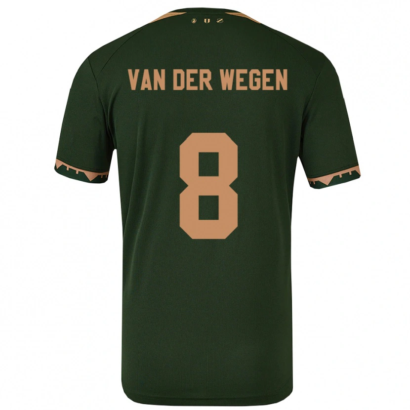 DanxenキッズSil Van Der Wegen#8グリーン ゴールドアウェイシャツ2025/26ジャージーユニフォーム