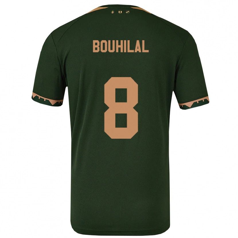 DanxenキッズMohammed Bouhilal#8グリーン ゴールドアウェイシャツ2025/26ジャージーユニフォーム