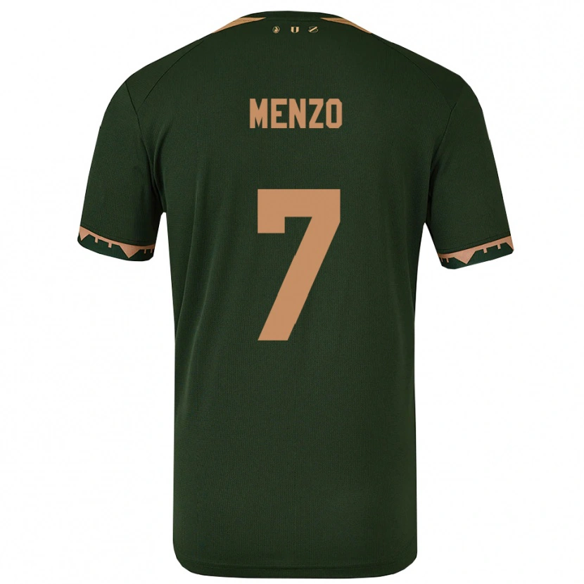 DanxenキッズBjörn Menzo#7グリーン ゴールドアウェイシャツ2025/26ジャージーユニフォーム