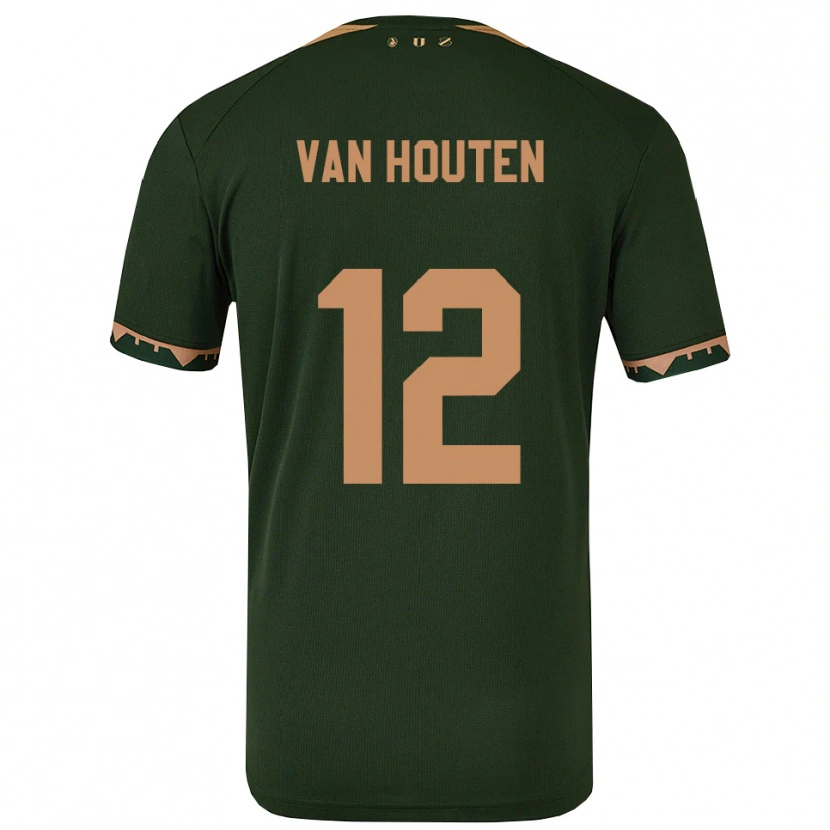 DanxenキッズDylan Van Houten#12グリーン ゴールドアウェイシャツ2025/26ジャージーユニフォーム