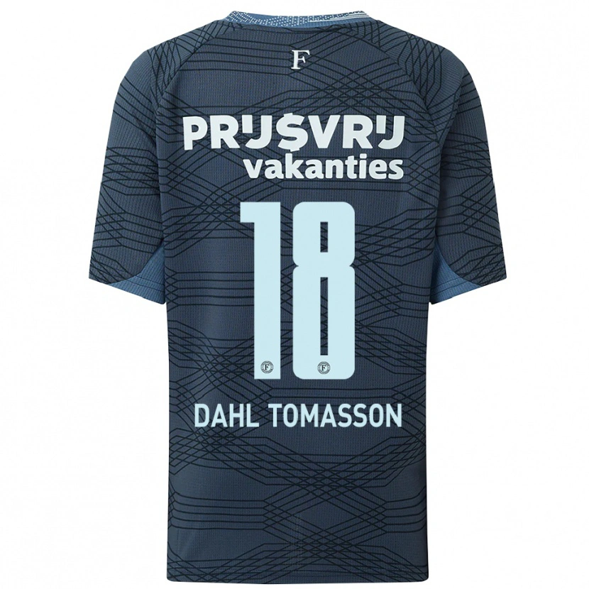 DanxenキッズLuca Dahl Tomasson#18ブラック グレーアウェイシャツ2025/26ジャージーユニフォーム