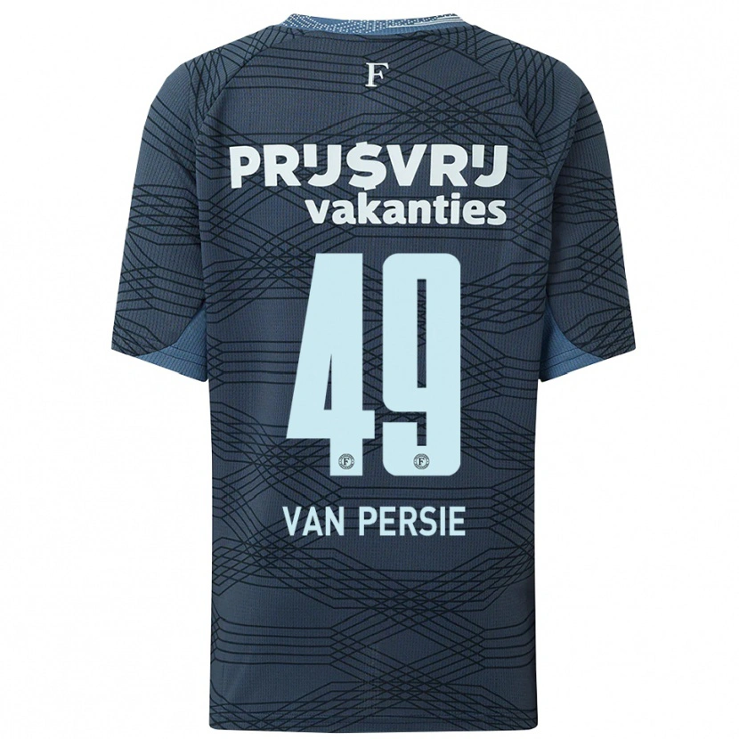 DanxenキッズShaqueel Van Persie#49ブラック グレーアウェイシャツ2025/26ジャージーユニフォーム