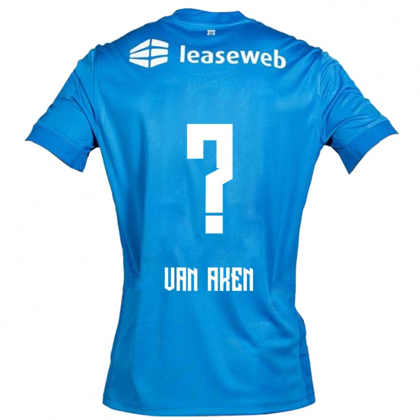 DanxenキッズJurre Van Aken#0ブルー ホワイトアウェイシャツ2025/26ジャージーユニフォーム