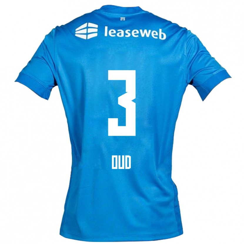 DanxenキッズJoeri Oud#3ブルー ホワイトアウェイシャツ2025/26ジャージーユニフォーム