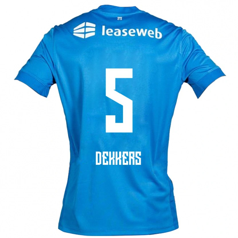 Danxenキッズセム・デッカー#5ブルー ホワイトアウェイシャツ2025/26ジャージーユニフォーム