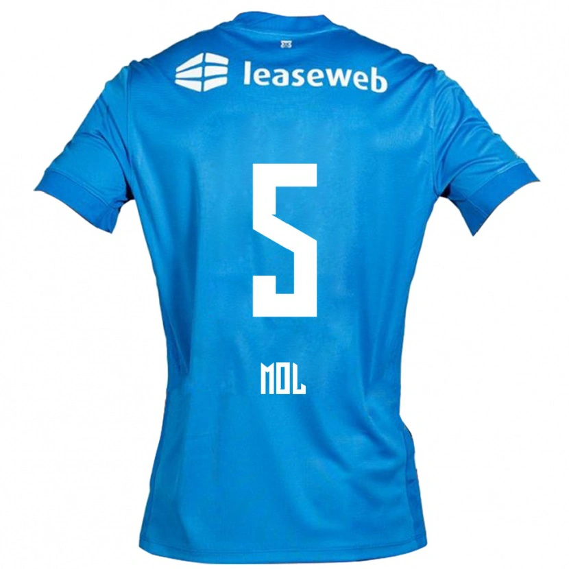 DanxenキッズCamie Mol#5ブルー ホワイトアウェイシャツ2025/26ジャージーユニフォーム