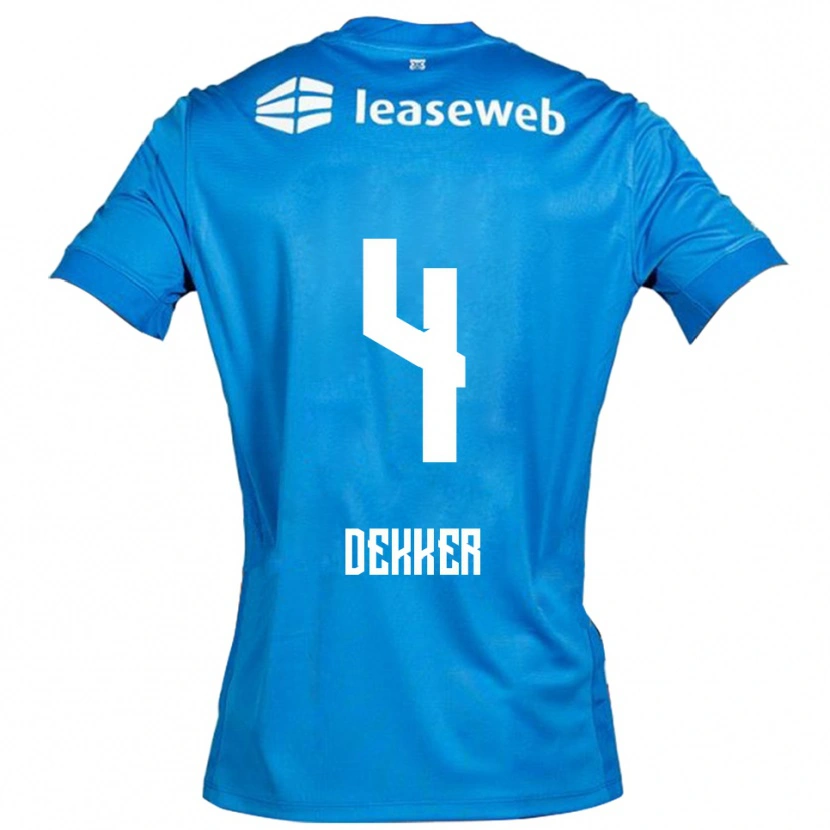 Danxenキッズマキシム・デッカー#4ブルー ホワイトアウェイシャツ2025/26ジャージーユニフォーム