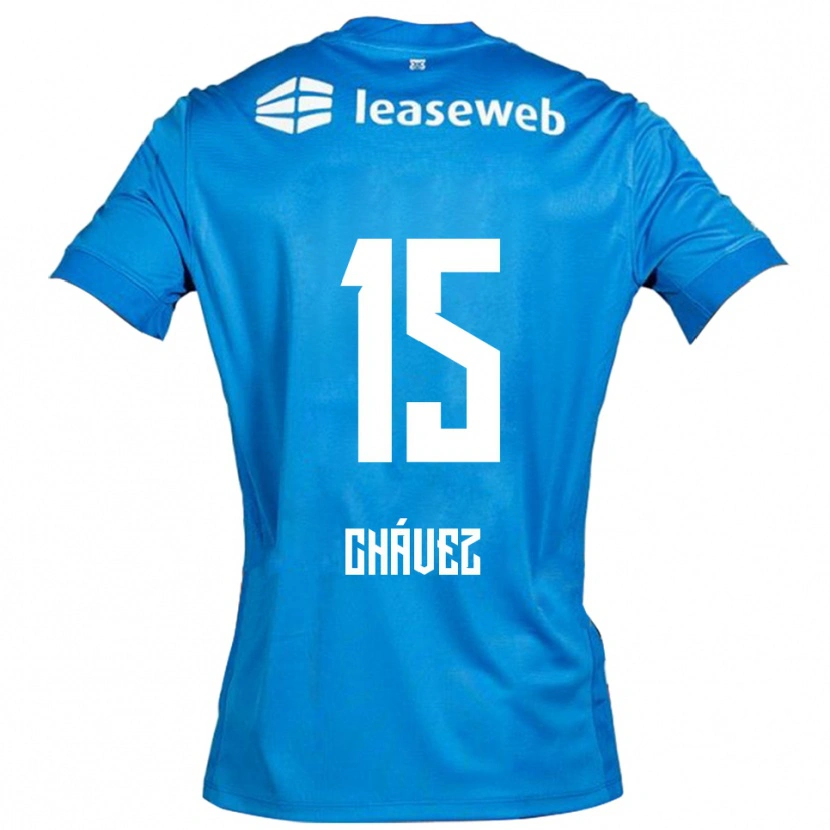 Danxenキッズマテオ・チャベス・ガルシア#15ブルー ホワイトアウェイシャツ2025/26ジャージーユニフォーム