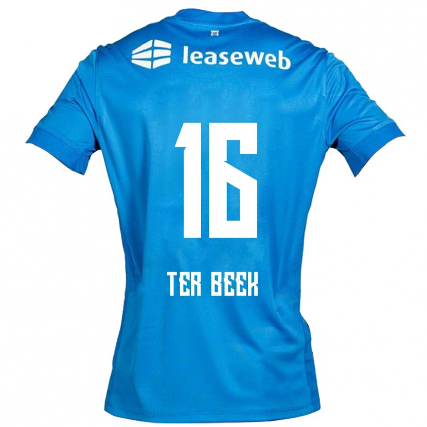 DanxenキッズKai Ter Beek#16ブルー ホワイトアウェイシャツ2025/26ジャージーユニフォーム