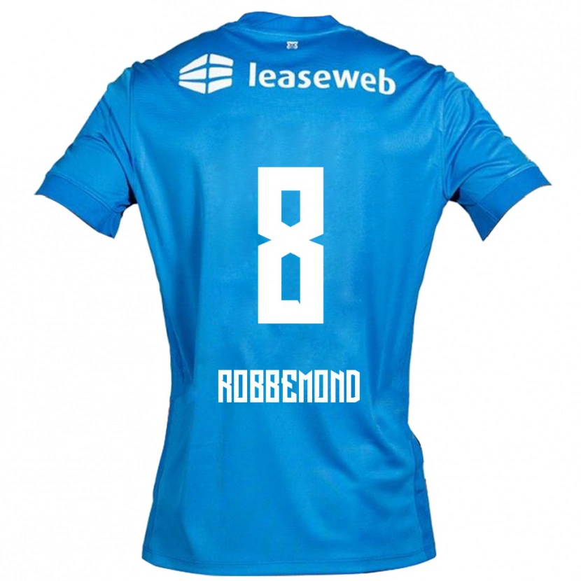 DanxenキッズRio Robbemond#8ブルー ホワイトアウェイシャツ2025/26ジャージーユニフォーム