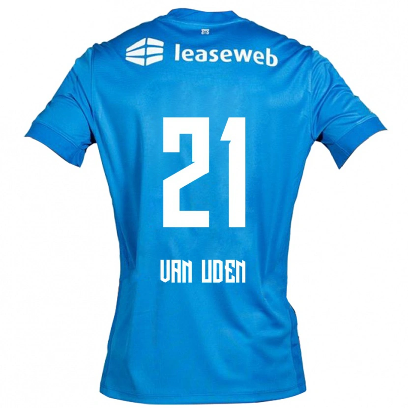 DanxenキッズJasmijn Van Uden#21ブルー ホワイトアウェイシャツ2025/26ジャージーユニフォーム