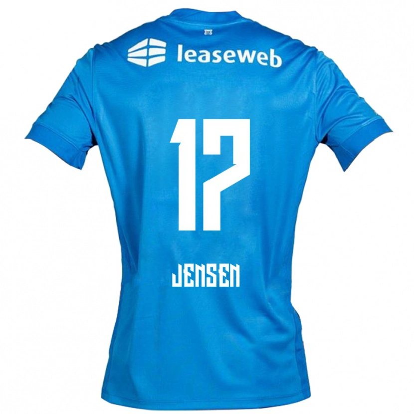 Danxenキッズイサク・イェンセン#17ブルー ホワイトアウェイシャツ2025/26ジャージーユニフォーム