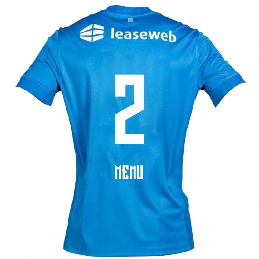 DanxenキッズMathijs Menu#2ブルー ホワイトアウェイシャツ2025/26ジャージーユニフォーム