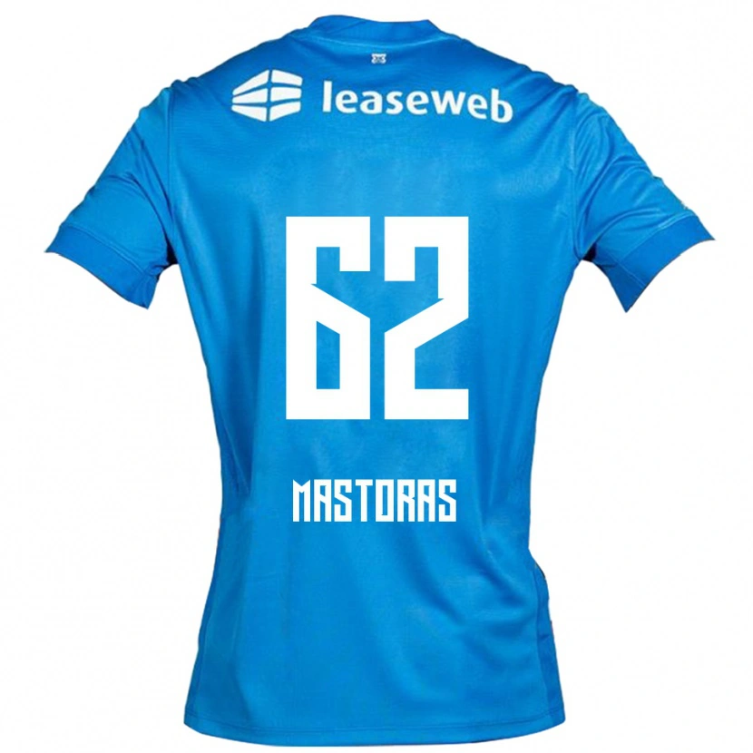DanxenキッズEnoch Mastoras#62ブルー ホワイトアウェイシャツ2025/26ジャージーユニフォーム