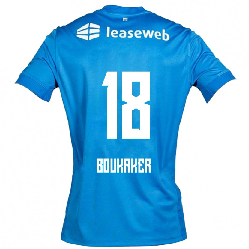 DanxenキッズRomaissa Boukaker#18ブルー ホワイトアウェイシャツ2025/26ジャージーユニフォーム