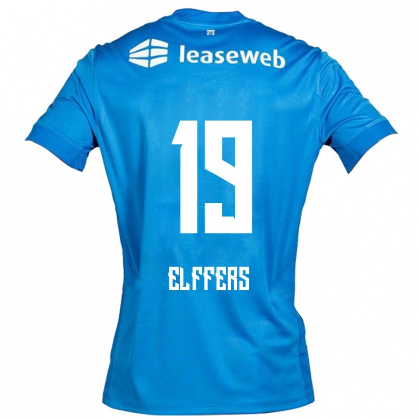 DanxenキッズTimme Elffers#19ブルー ホワイトアウェイシャツ2025/26ジャージーユニフォーム