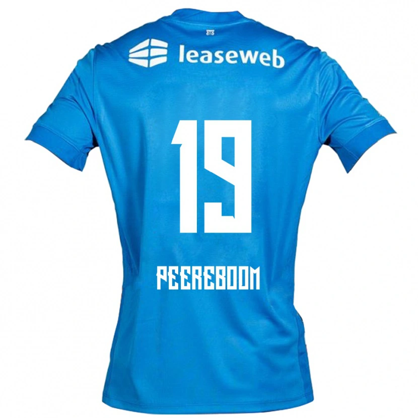 DanxenキッズSanne Peereboom#19ブルー ホワイトアウェイシャツ2025/26ジャージーユニフォーム