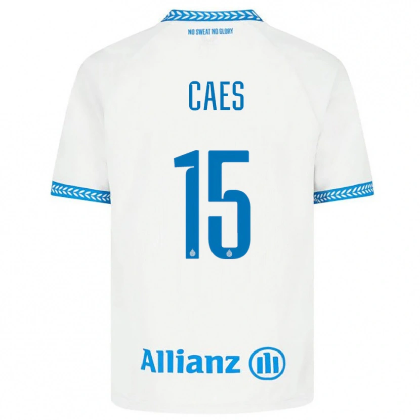 DanxenキッズJippe Caes#15ブルー ホワイトアウェイシャツ2025/26ジャージーユニフォーム