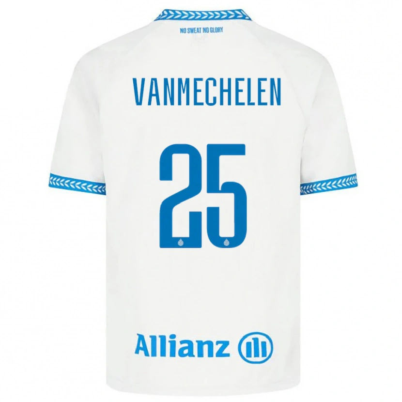 DanxenキッズDavinia Vanmechelen#25ブルー ホワイトアウェイシャツ2025/26ジャージーユニフォーム