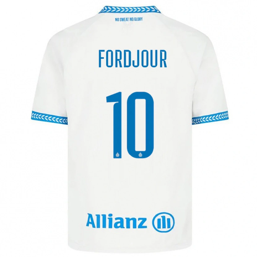 Danxenキッズリッチモンド・ドゥアー・フォルジュール#10ブルー ホワイトアウェイシャツ2025/26ジャージーユニフォーム