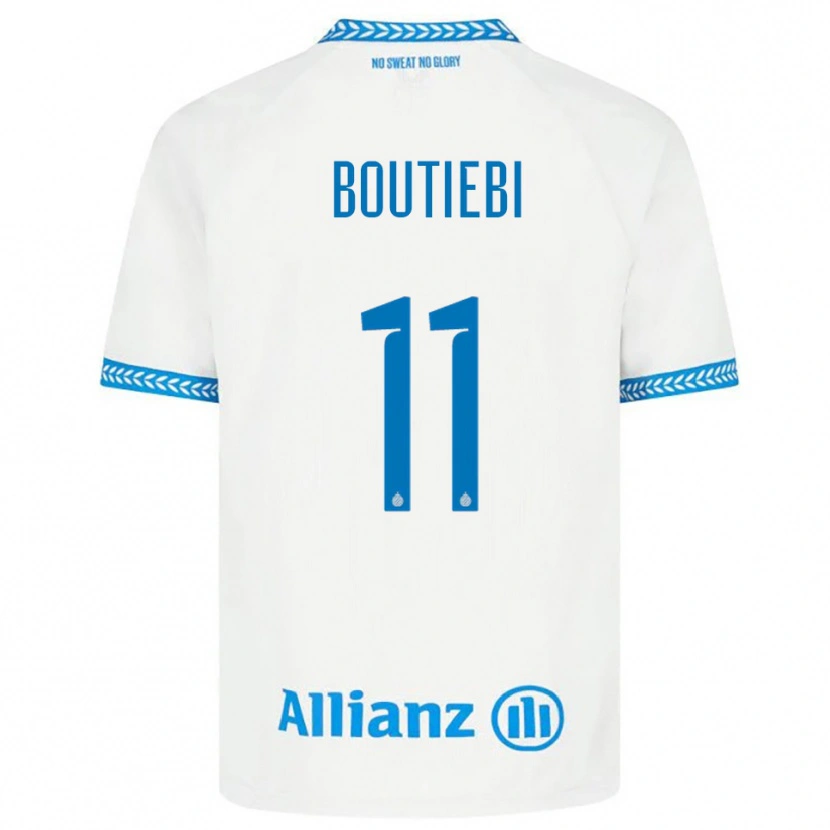 DanxenキッズRania Boutiebi#11ブルー ホワイトアウェイシャツ2025/26ジャージーユニフォーム