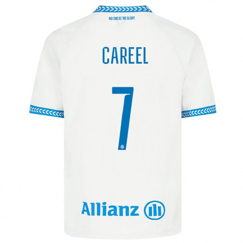 DanxenキッズOona Careel#7ブルー ホワイトアウェイシャツ2025/26ジャージーユニフォーム