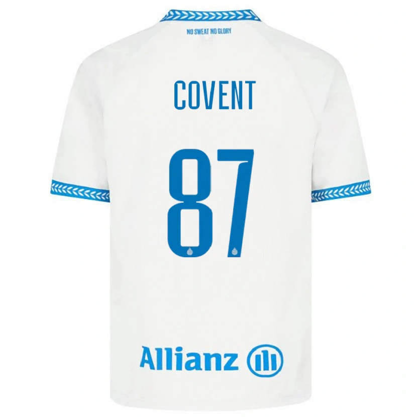 DanxenキッズJorijn Covent#87ブルー ホワイトアウェイシャツ2025/26ジャージーユニフォーム