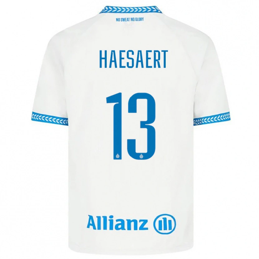 DanxenキッズMateo Haesaert#13ブルー ホワイトアウェイシャツ2025/26ジャージーユニフォーム