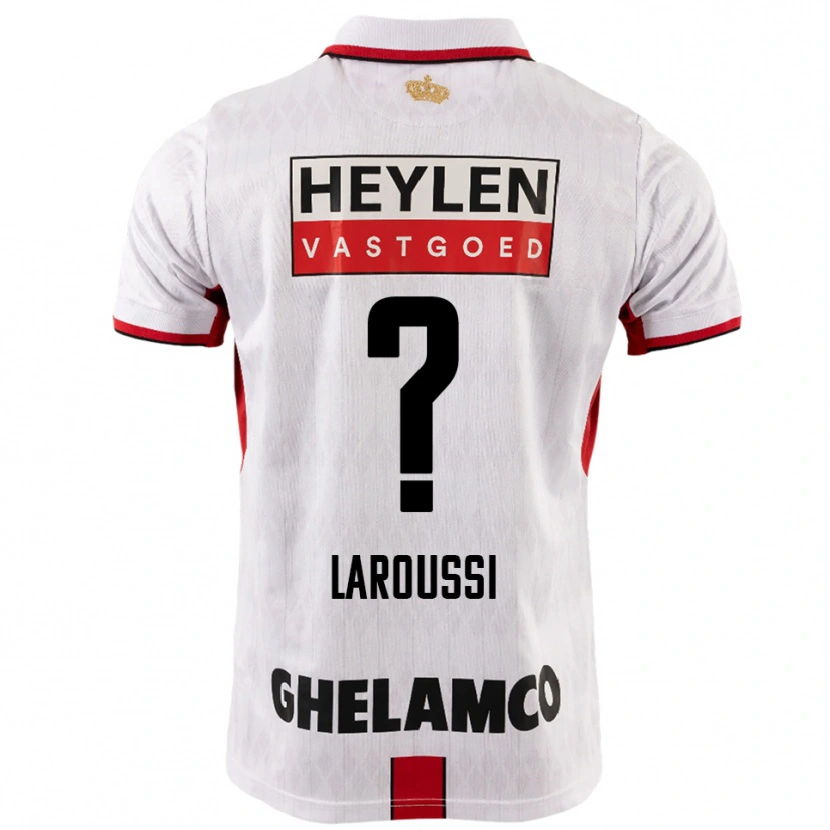 DanxenキッズNizar Laroussi#0ホワイト レッドアウェイシャツ2025/26ジャージーユニフォーム