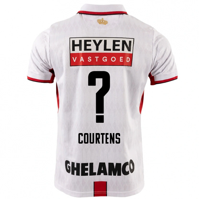 DanxenキッズNolhan Courtens#0ホワイト レッドアウェイシャツ2025/26ジャージーユニフォーム