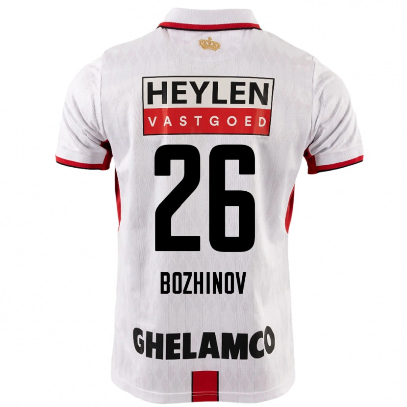 DanxenキッズRosen Bozhinov#26ホワイト レッドアウェイシャツ2025/26ジャージーユニフォーム