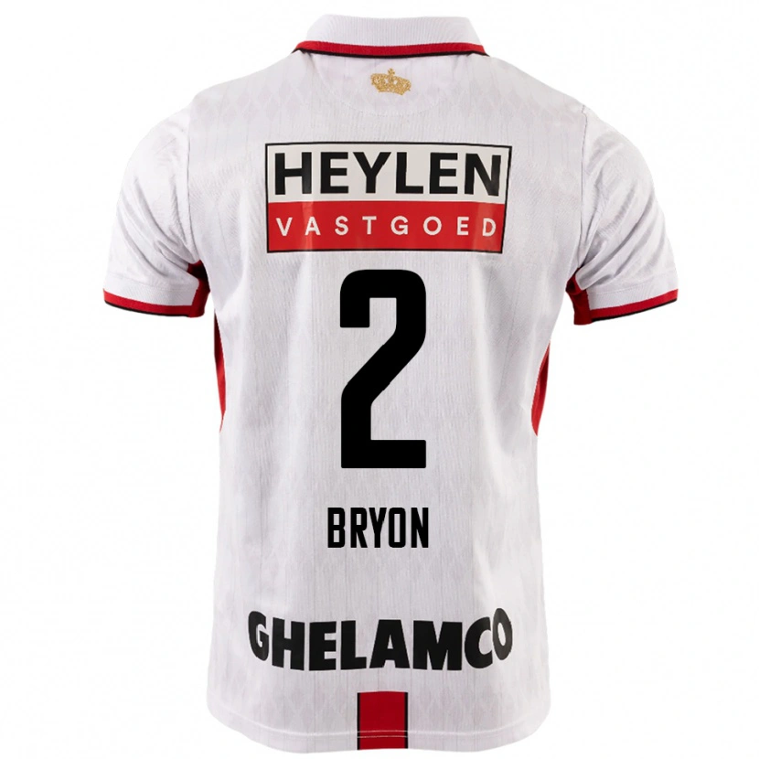 DanxenキッズRobbe Bryon#2ホワイト レッドアウェイシャツ2025/26ジャージーユニフォーム