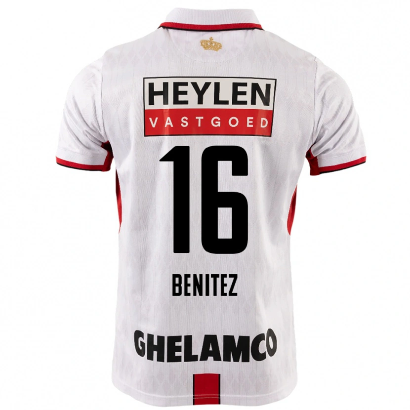Danxenキッズマウリシオ・ベニテス#16ホワイト レッドアウェイシャツ2025/26ジャージーユニフォーム