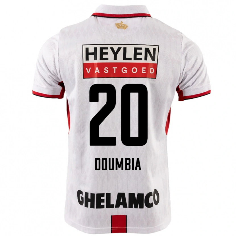 Danxenキッズマハマドゥ・ドゥンビア#20ホワイト レッドアウェイシャツ2025/26ジャージーユニフォーム