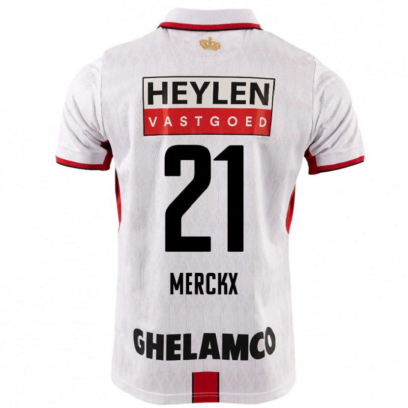 Danxenキッズマッティ・メルクス#21ホワイト レッドアウェイシャツ2025/26ジャージーユニフォーム