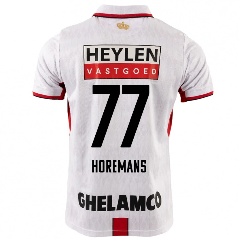 Danxenキッズミロ・ホーレマンス#77ホワイト レッドアウェイシャツ2025/26ジャージーユニフォーム