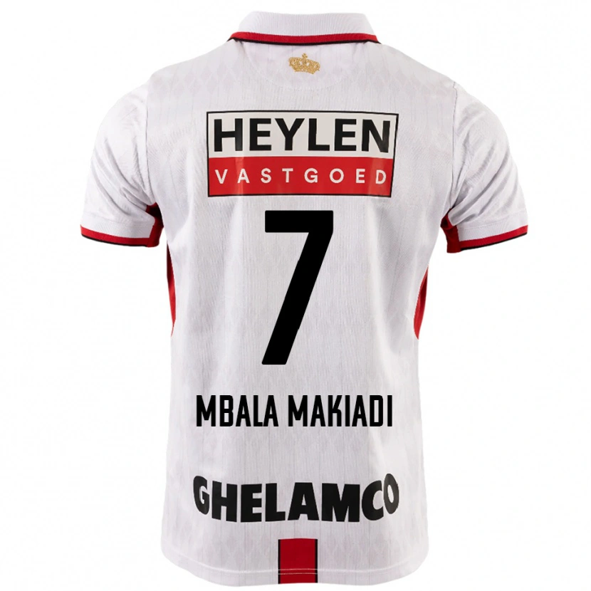 DanxenキッズRavi Mbala Makiadi#7ホワイト レッドアウェイシャツ2025/26ジャージーユニフォーム